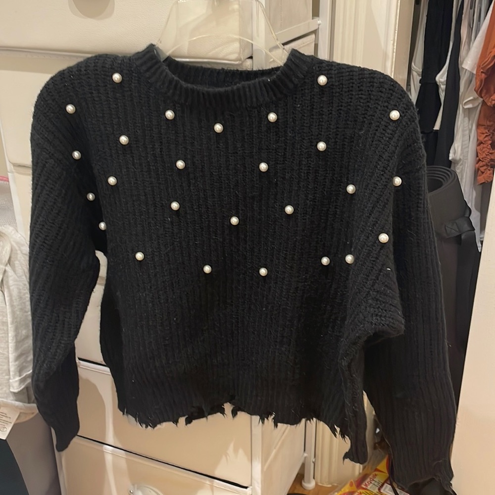 Bershka black pearl sweater